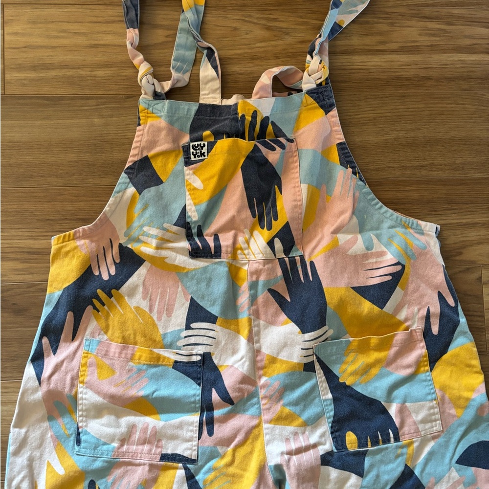 Lucy & Yak Multicolor Handprint Jumpsuit